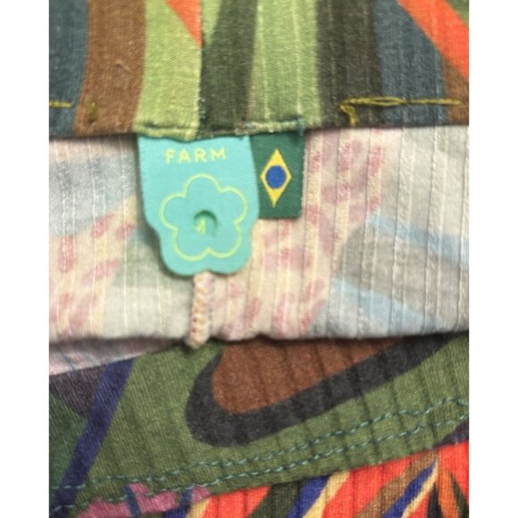 Farm Rio Multicolor Tropical Print Skirt Sz M Casual Comfy Flowy Relaxed Fit - Picture 5 of 6